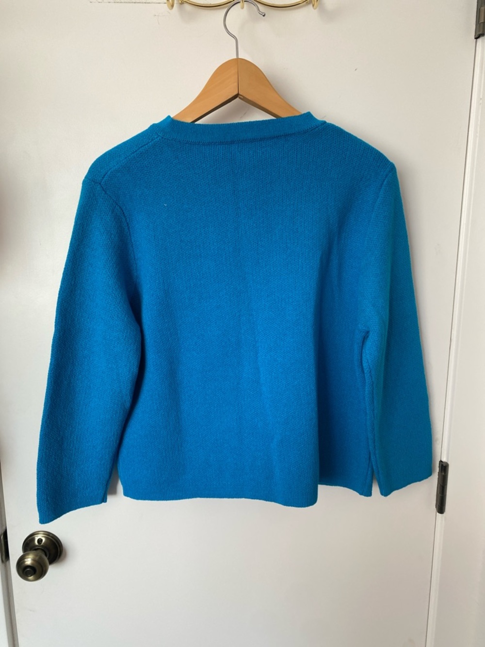 ZARA Bright Blue Gold-Button Knit Cardigan NWT ✨🩵 - Picture 6 of 6